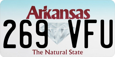 AR license plate 269VFU