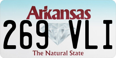 AR license plate 269VLI