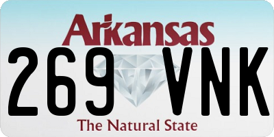 AR license plate 269VNK
