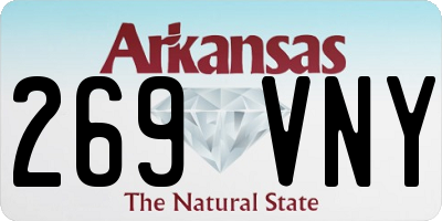 AR license plate 269VNY