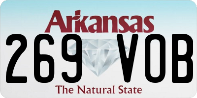 AR license plate 269VOB