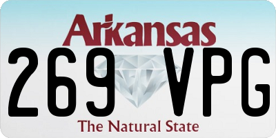 AR license plate 269VPG
