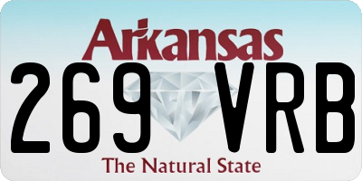 AR license plate 269VRB