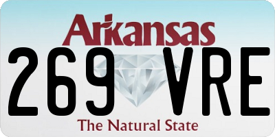 AR license plate 269VRE