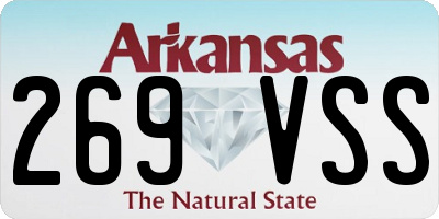 AR license plate 269VSS