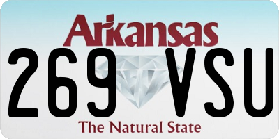 AR license plate 269VSU