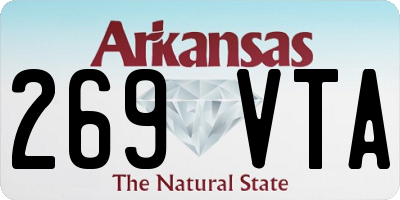 AR license plate 269VTA