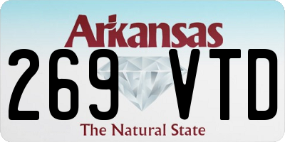 AR license plate 269VTD