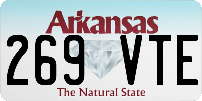 AR license plate 269VTE
