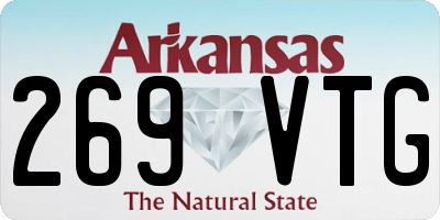 AR license plate 269VTG