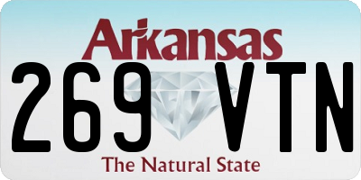 AR license plate 269VTN