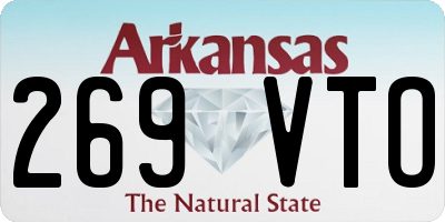 AR license plate 269VTO