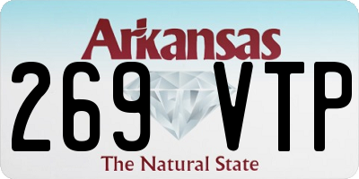 AR license plate 269VTP