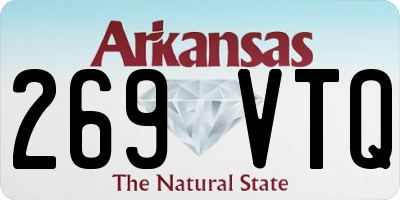 AR license plate 269VTQ