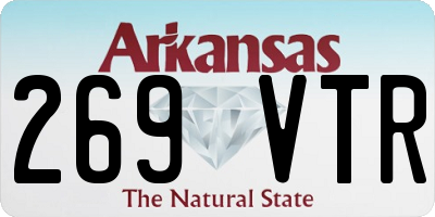 AR license plate 269VTR