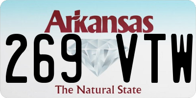 AR license plate 269VTW