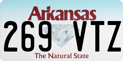 AR license plate 269VTZ