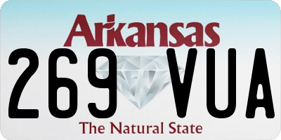 AR license plate 269VUA