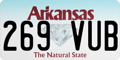 AR license plate 269VUB