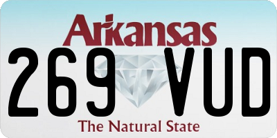 AR license plate 269VUD
