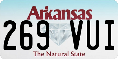AR license plate 269VUI