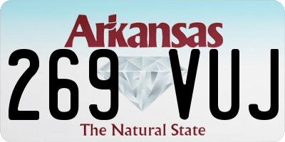 AR license plate 269VUJ