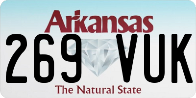 AR license plate 269VUK