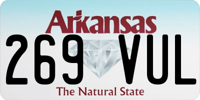 AR license plate 269VUL