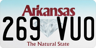 AR license plate 269VUO