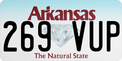 AR license plate 269VUP