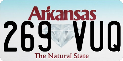 AR license plate 269VUQ