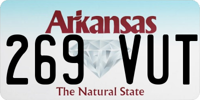 AR license plate 269VUT
