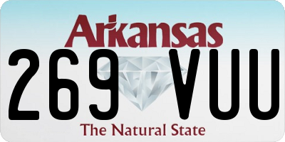 AR license plate 269VUU