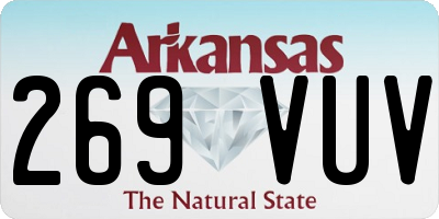 AR license plate 269VUV
