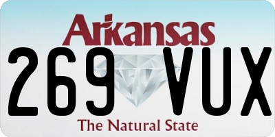 AR license plate 269VUX