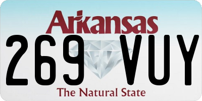 AR license plate 269VUY