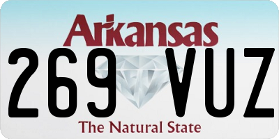 AR license plate 269VUZ