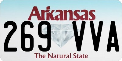AR license plate 269VVA