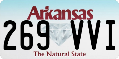 AR license plate 269VVI