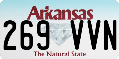 AR license plate 269VVN