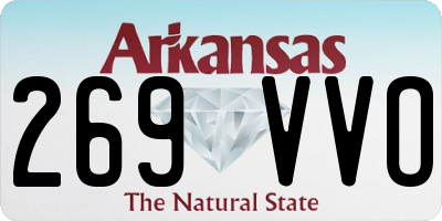 AR license plate 269VVO