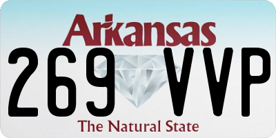 AR license plate 269VVP