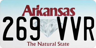 AR license plate 269VVR