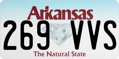 AR license plate 269VVS