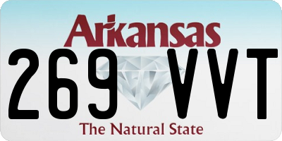 AR license plate 269VVT