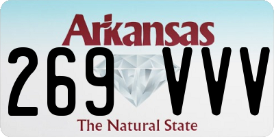 AR license plate 269VVV
