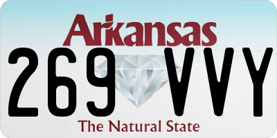 AR license plate 269VVY
