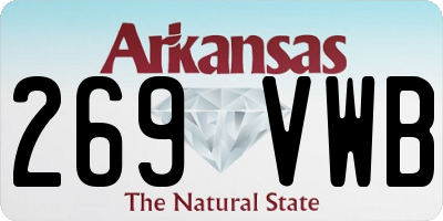 AR license plate 269VWB