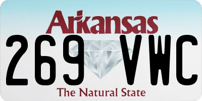 AR license plate 269VWC