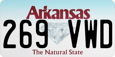 AR license plate 269VWD